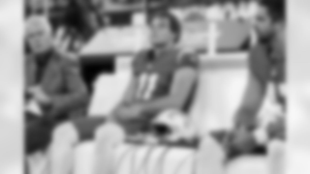 K Cameron Dicker (11) and LS Josh Harris (47)