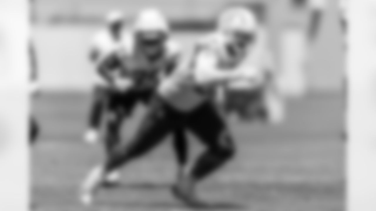 The Los Angeles Chargers practice at Training Camp on Wednesday, August 20, 2025 at The Bolt in El Segundo, CA.