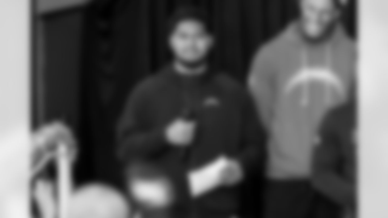 The Los Angeles Chargers host their annual Bikes for Kids event on Monday, December 15, 2025 at Washington Washington Elementary School in Pasadena, CA.