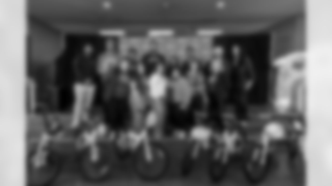 The Los Angeles Chargers host their annual Bikes for Kids event on Monday, December 15, 2025 at Washington Washington Elementary School in Pasadena, CA.