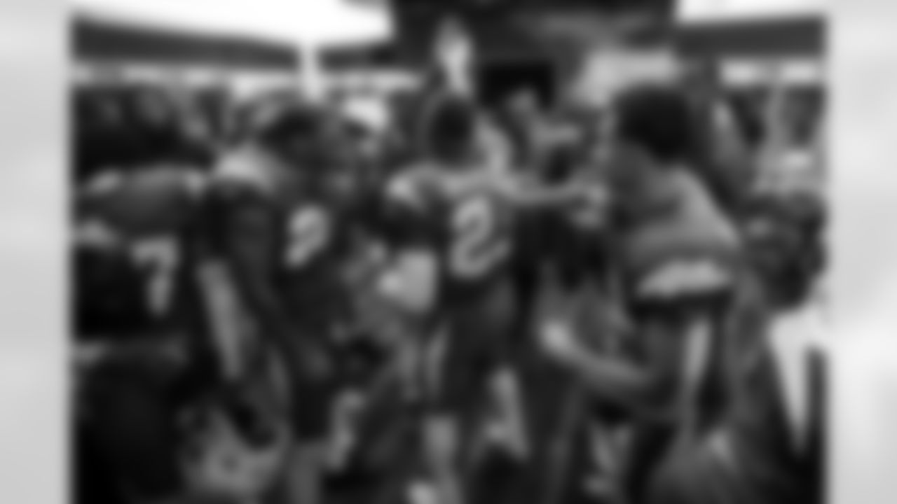 CB Tarheeb Still (29), S Tony Jefferson (23) and WR Ladd McConkey (15)