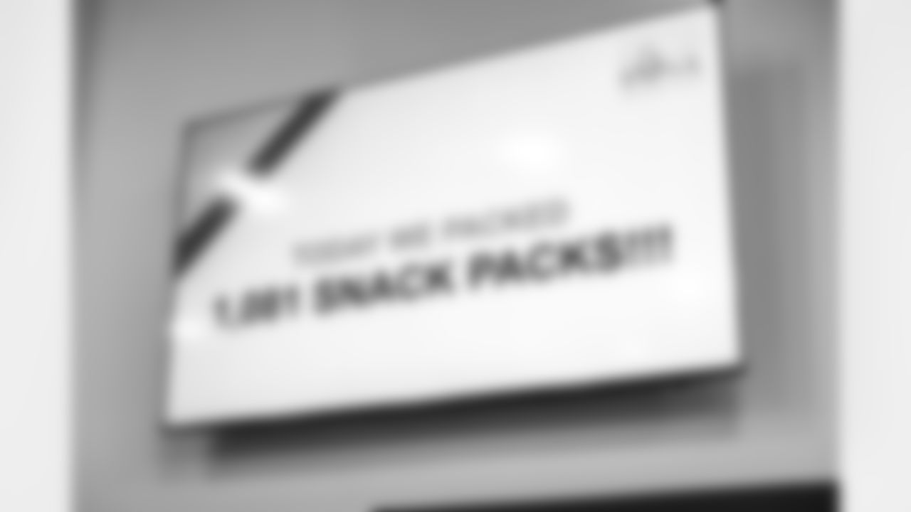 The Los Angeles Chargers participate in a SYNC Snack Box Packaging Event on Monday, June 2, 2025 at LA Regional Food Bank in Los Angeles, CA.