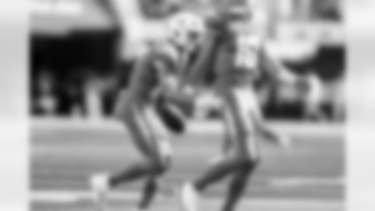 WR Ladd McConkey (15) and QB Justin Herbert (10)
