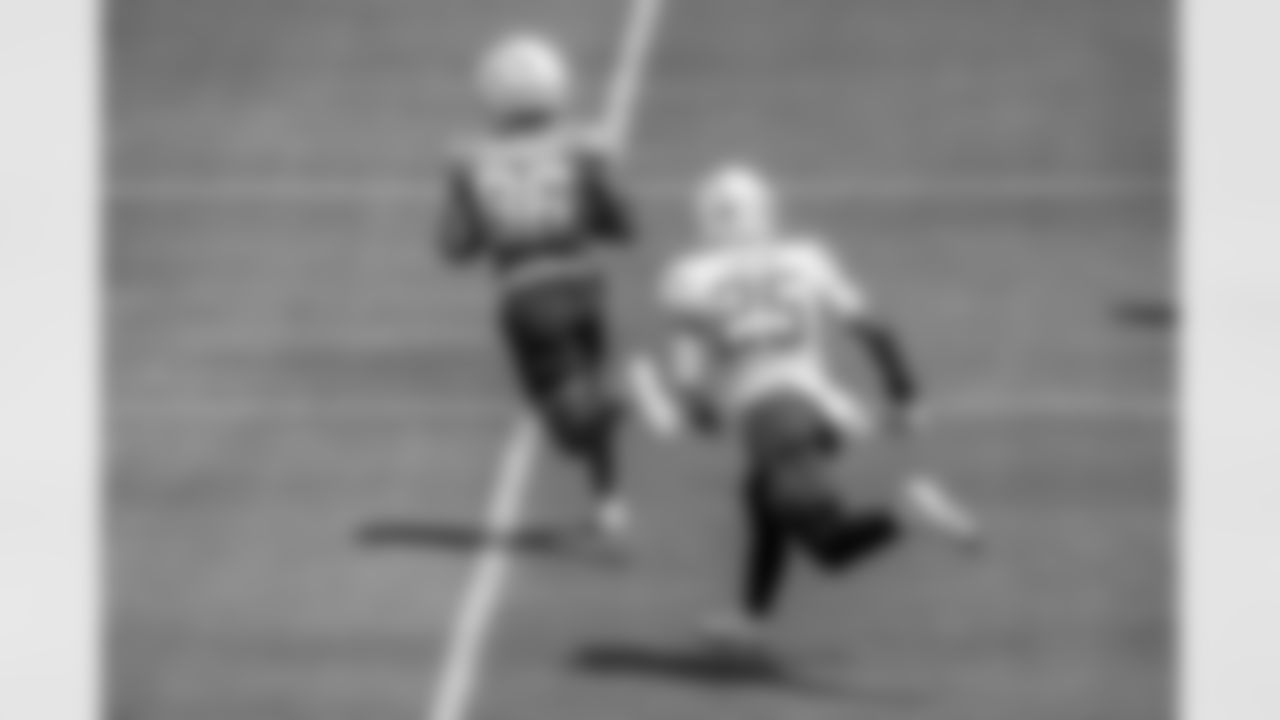 The Los Angeles Chargers practice at Training Camp on Wednesday, August 13, 2025 at The Bolt in El Segundo, CA.