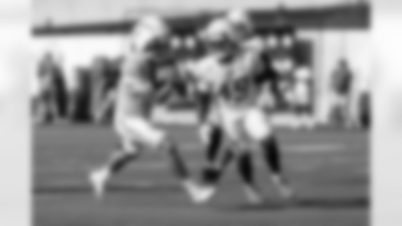 The Los Angeles Chargers practice at Training Camp on Tuesday, August 5, 2025 at The Bolt in El Segundo, CA.