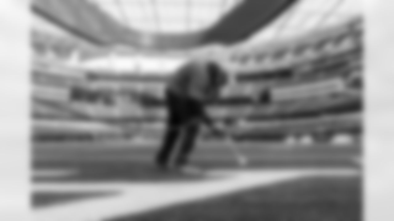 SoFi Stadium is photographed as it is converted to the 2025 Charger Power look on Friday, October 17, 2025 at SoFi Stadium in Inglewood, CA.