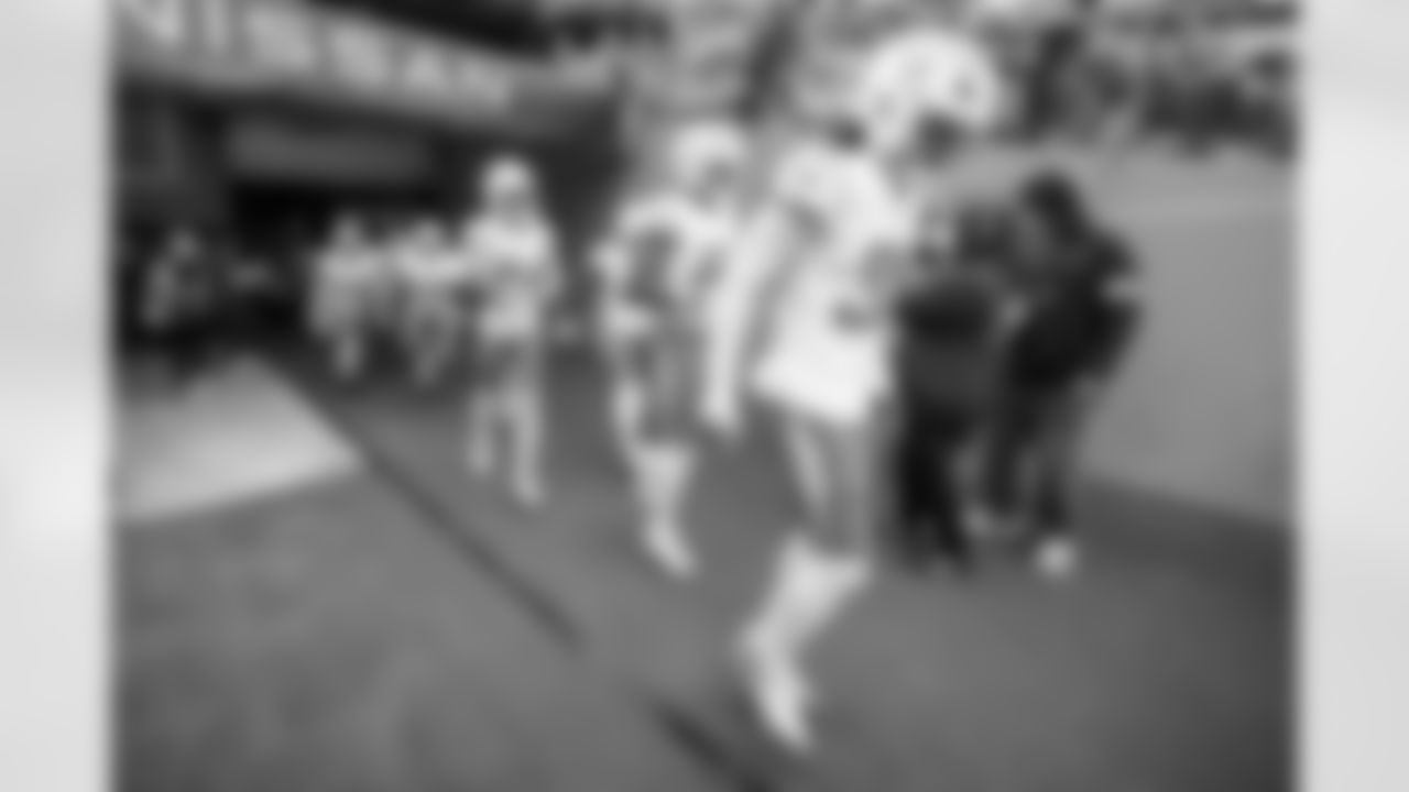 TE Oronde Gadsden (86) and DB Ja'Sir Taylor (36)