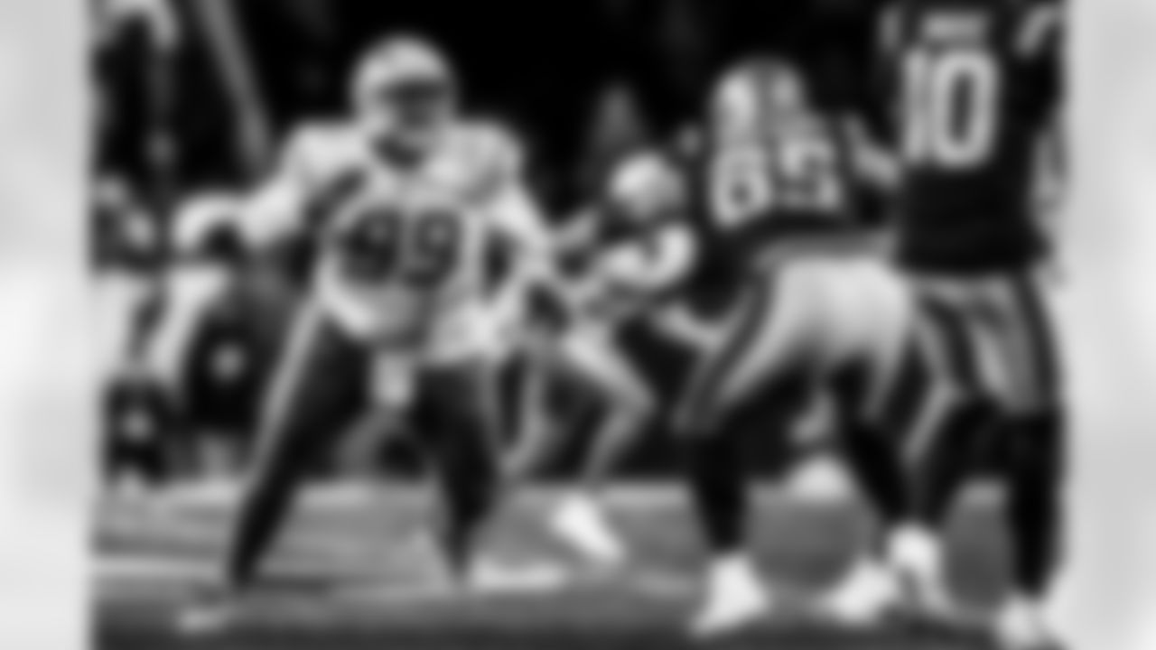 Take a look back at the Chargers Wild Card matchup with the Patriots in monochrome.