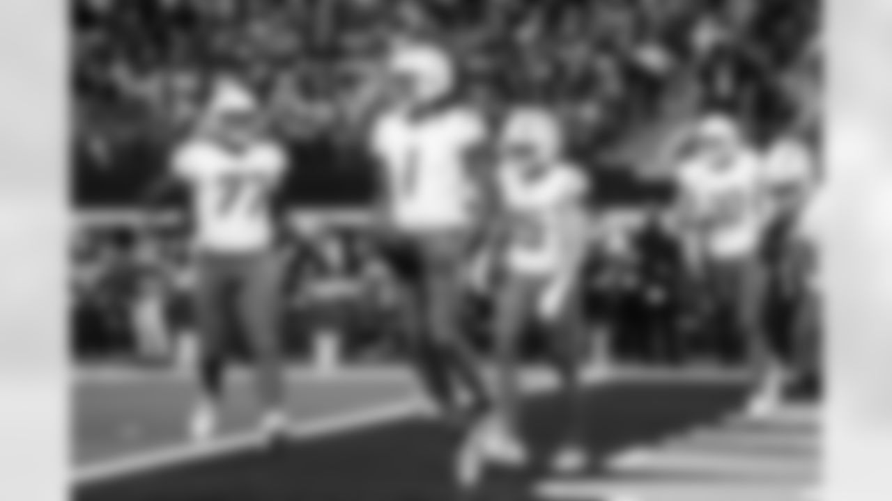 G Zion Johnson (77), WR Quentin Johnston (1) and WR Ladd McConkey (15)