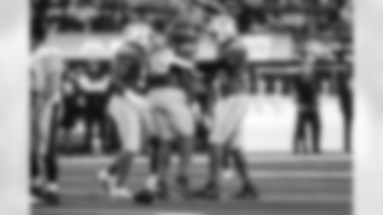 DL Da'Shawn Hand (91), OLB Bud Dupree (48) and OLB Odafe Oweh (98)