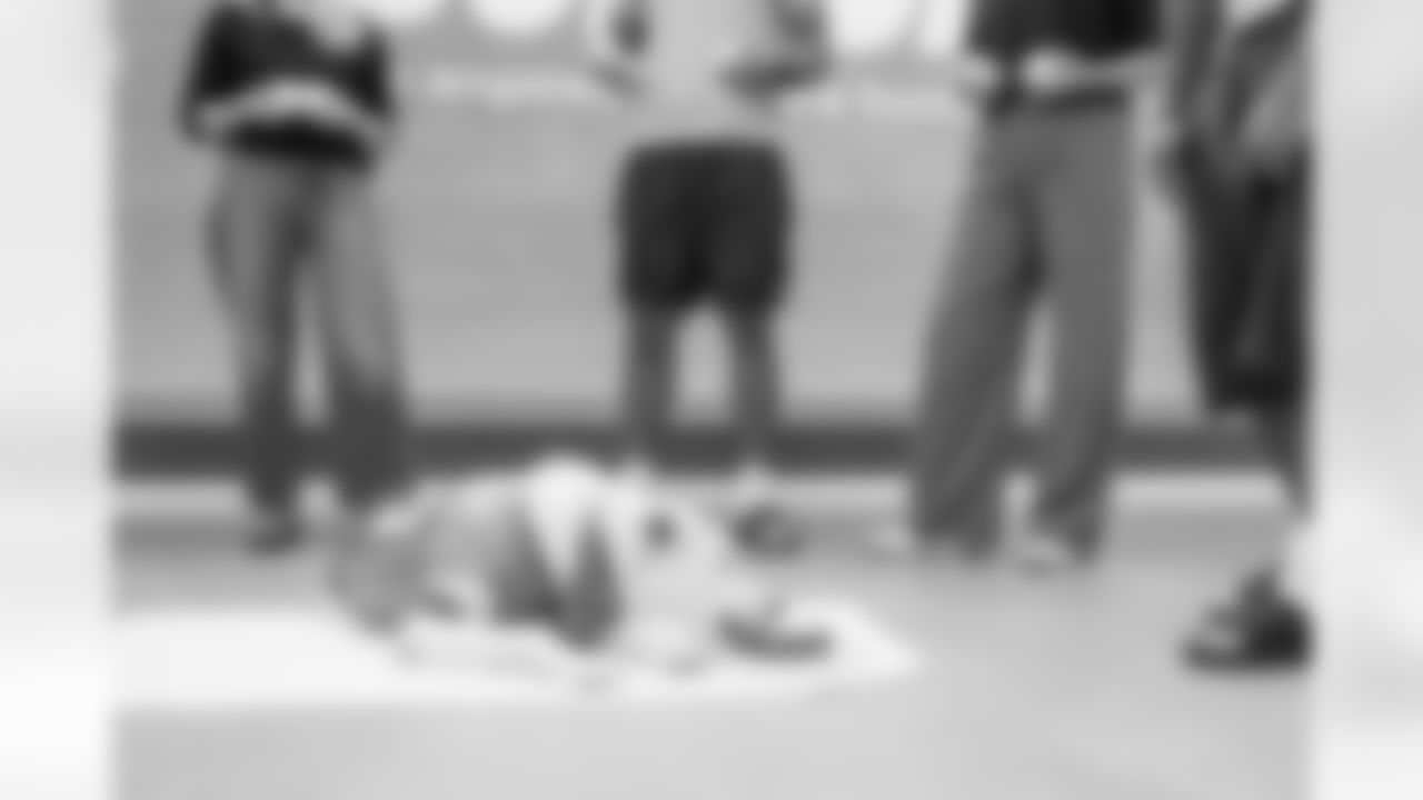 The latest Chargers Pup, Zeus, name is revealed on Monday, October 6, 2025 at The Bolt in El Segundo, CA.