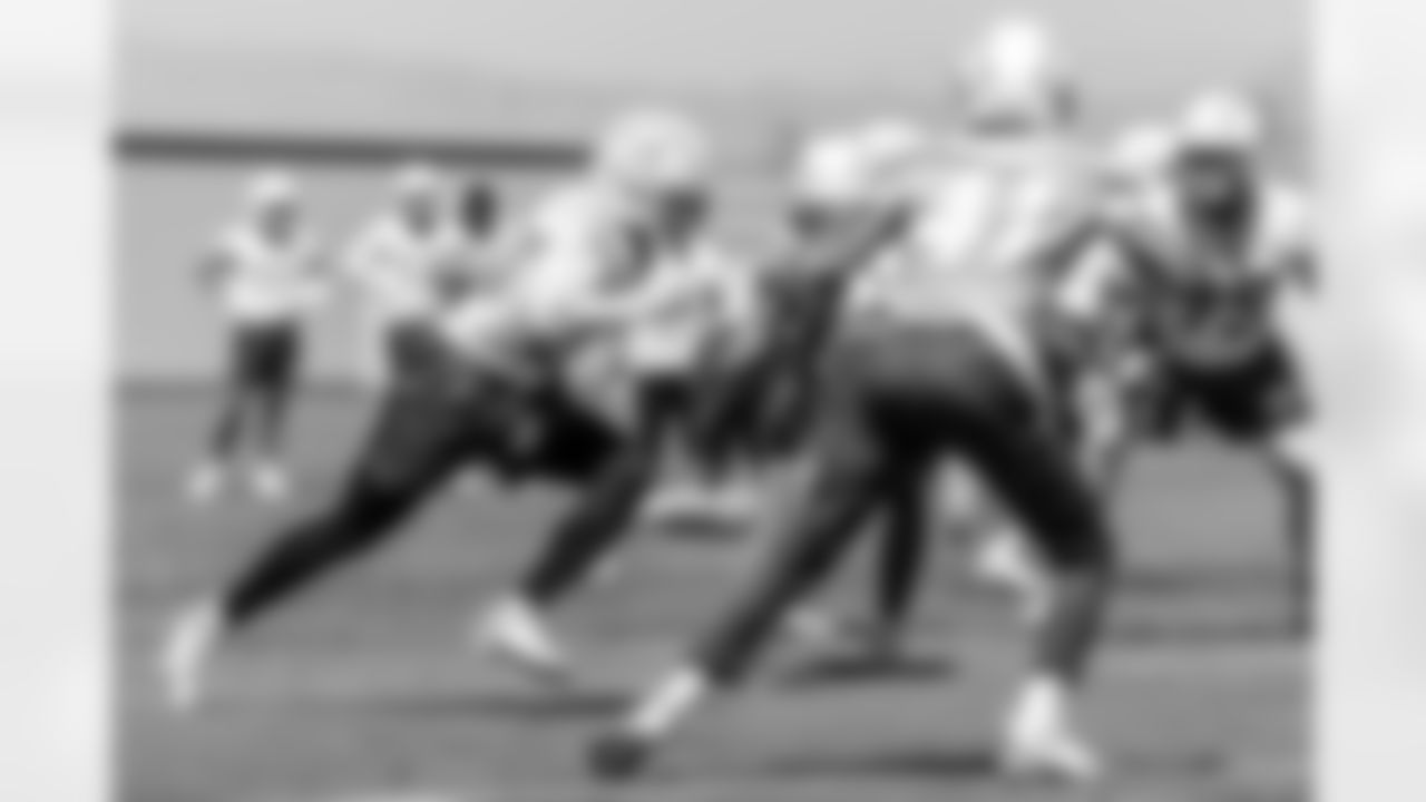 The Los Angeles Chargers practice at Training Camp on Wednesday, August 20, 2025 at The Bolt in El Segundo, CA.