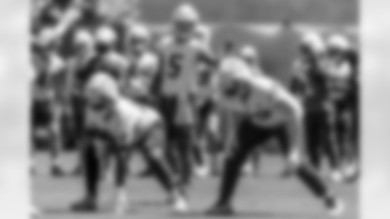 The Los Angeles Chargers practice at Training Camp on Wednesday, August 20, 2025 at The Bolt in El Segundo, CA.