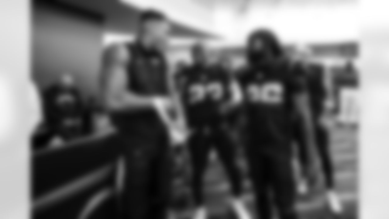 CB Benjamin St-Juste (24), S Tony Jefferson (23) and CB Donte Jackson (26)