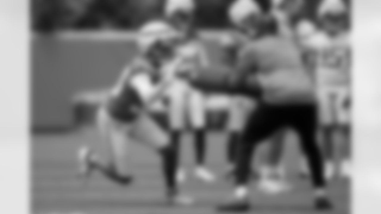 The Los Angeles Chargers hold Rookie Mini-Camp on Saturday, May 11, 2024 at Hoag Performance Center in Costa Mesa, CA.