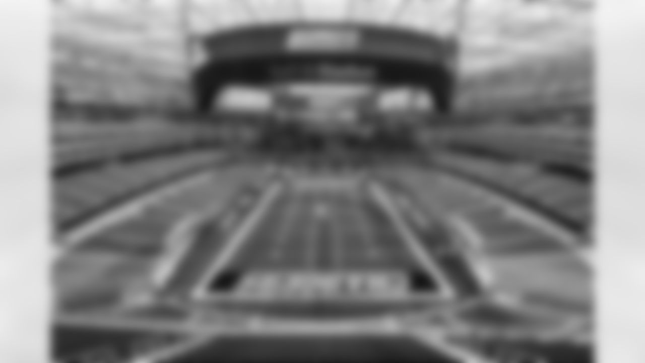 SoFi Stadium is photographed as it is converted to the 2025 Super Chargers look on Wednesday, October 22, 2025 at SoFi Stadium in Inglewood, CA.