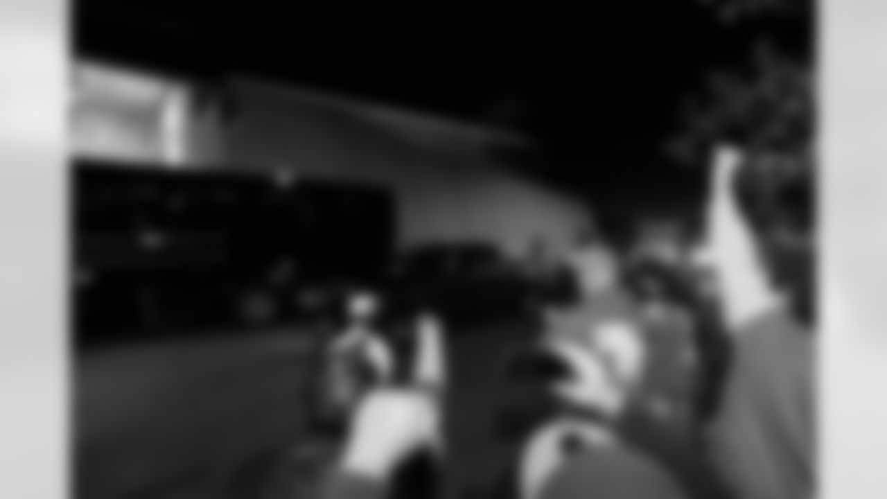 Los Angeles Chargers fans gather on Saturday, December 28, 2024 at The Bolt in El Segundo, CA to welcome the team home after their win over play the New England Patriots.