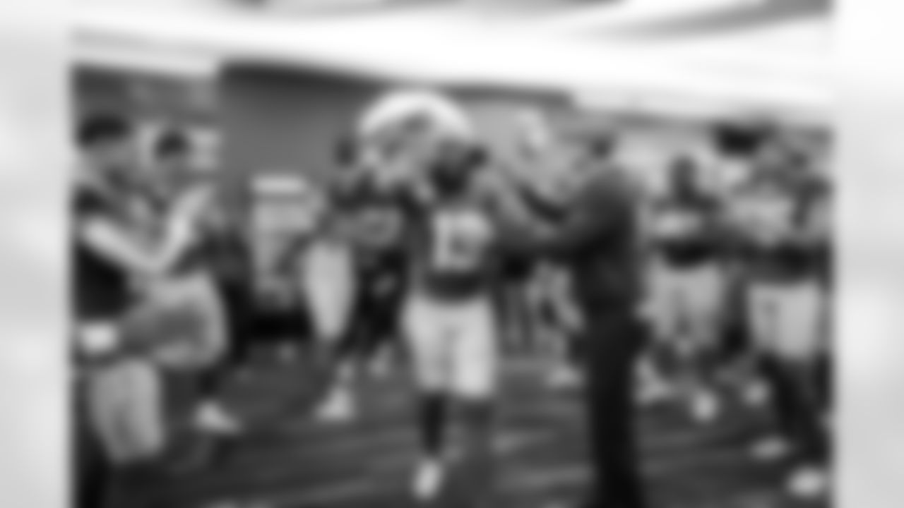 WR Keenan Allen (13) and Head Coach Jim Harbaugh