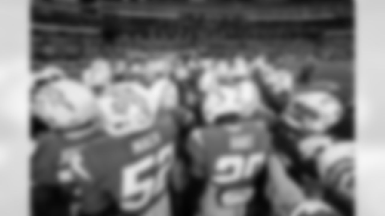 OLB Khalil Mack (52), S Derwin James Jr. (3) and CB Cam Hart (20)