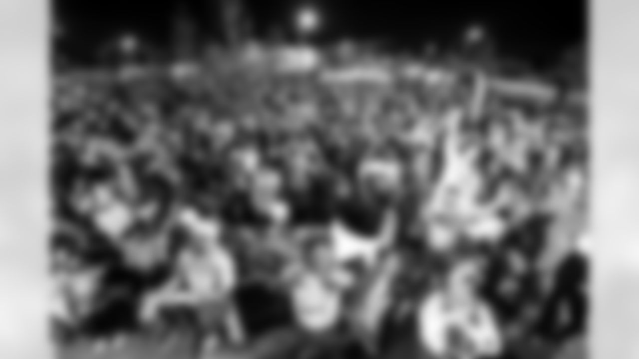 Fans gather at The Bolt for the Fan Rally + Drone Show on Friday January 9th, 2025