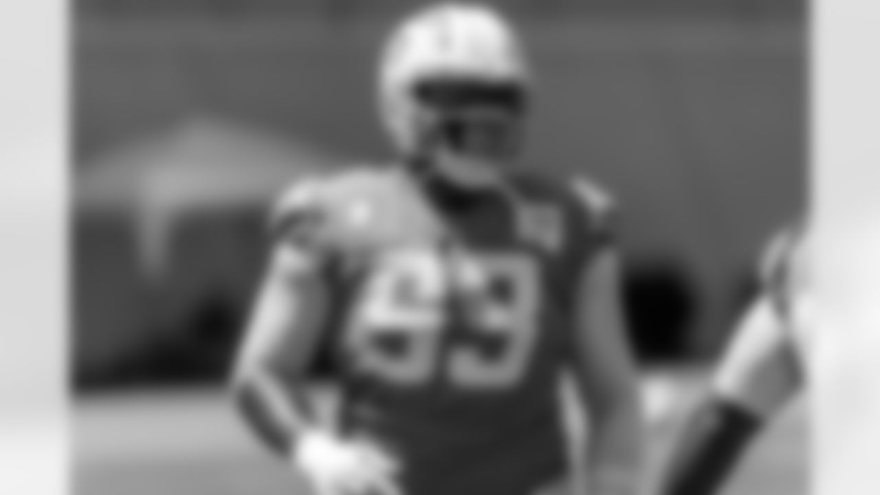 The Los Angeles Chargers practice at Training Camp on Tuesday, August 19, 2025 at The Bolt in El Segundo, CA.