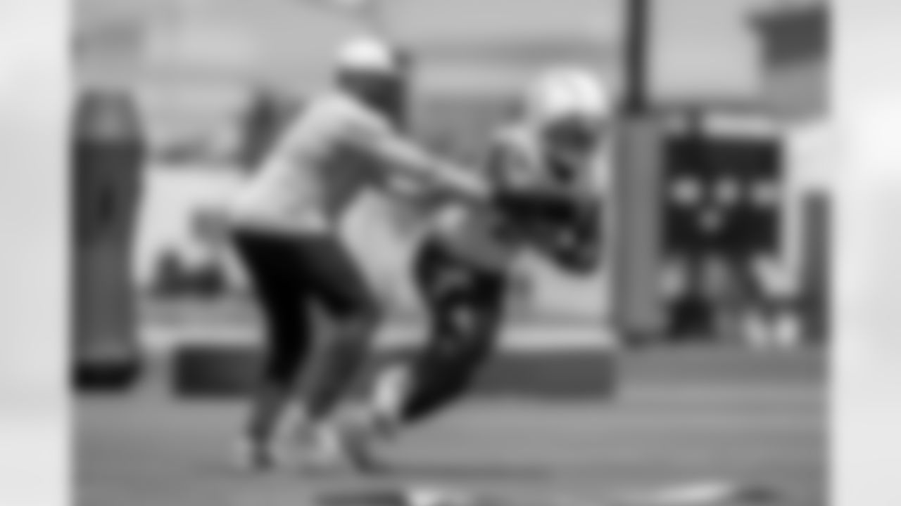 The Los Angeles Chargers practice at Training Camp on Tuesday, August 19, 2025 at The Bolt in El Segundo, CA.