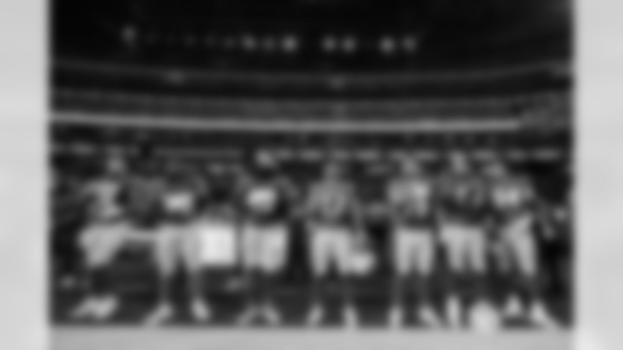 C Andre James (78), G Zion Johnson (77), OL Jamaree Salyer (68), LS Josh Harris (47), C Bradley Bozeman (75), OL Austin Deculus (74) and OL Trevor Penning (64)