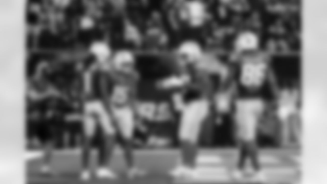 WR Quentin Johnston (1), WR Ladd McConkey (15) and G Zion Johnson (77)