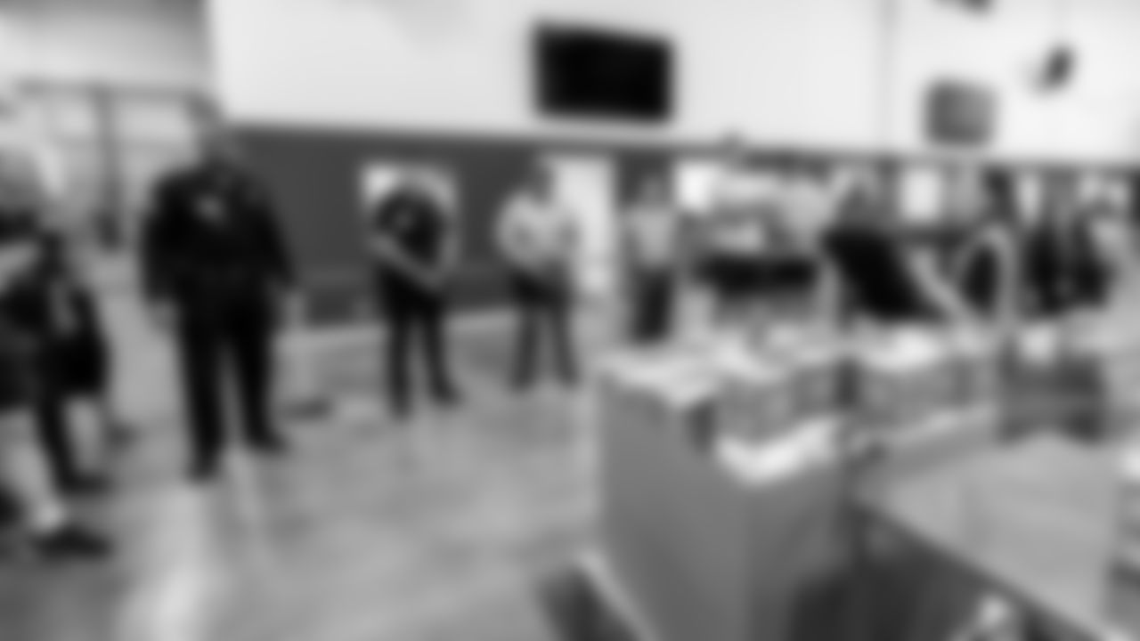 The Los Angeles Chargers participate in a SYNC Snack Box Packaging Event on Monday, June 2, 2025 at LA Regional Food Bank in Los Angeles, CA.