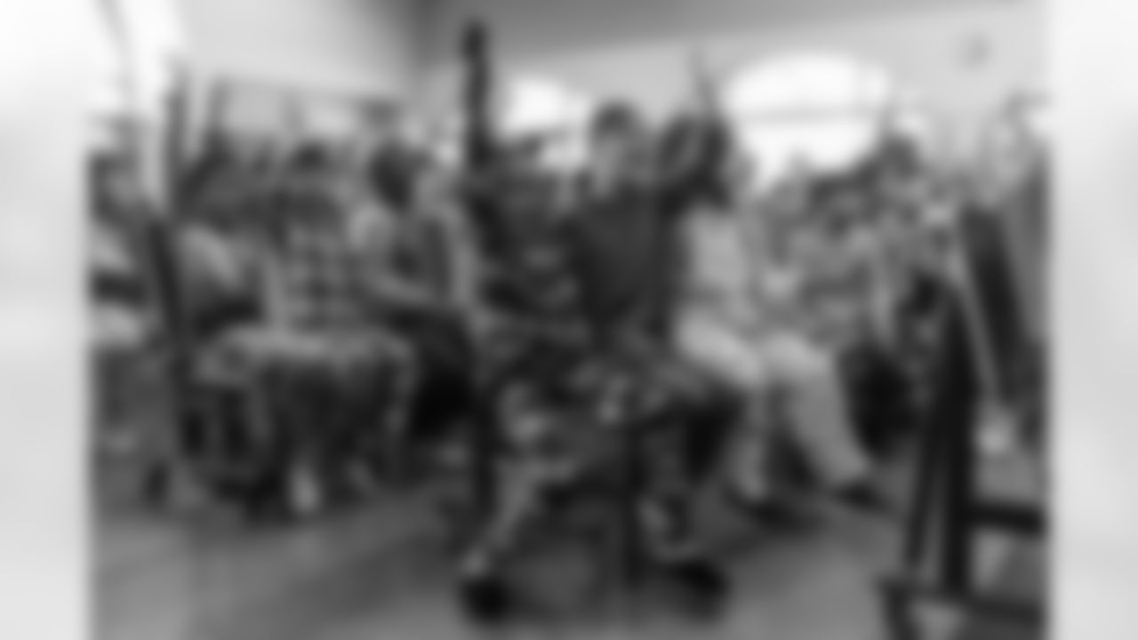 The Los Angeles Chargers host their annual Bikes for Kids event on Monday, December 15, 2025 at Washington Washington Elementary School in Pasadena, CA.