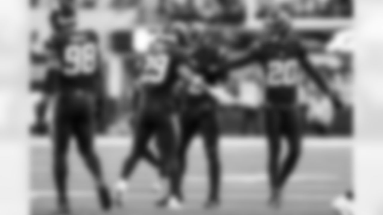 CB Tarheeb Still (29) and CB Cam Hart (20)