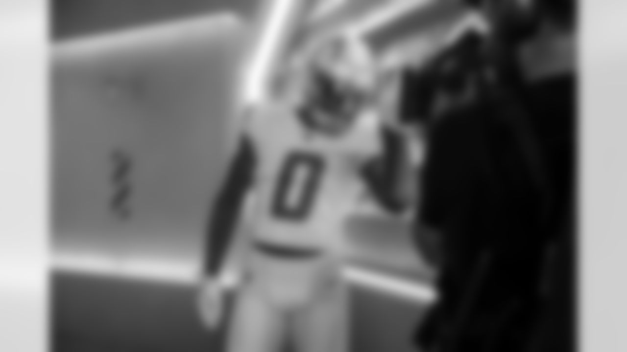 Los Angeles Chargers players pose for photos at the team's annual Media Day on Monday, June 9, 2025 at The Bolt in El Segundo, CA.