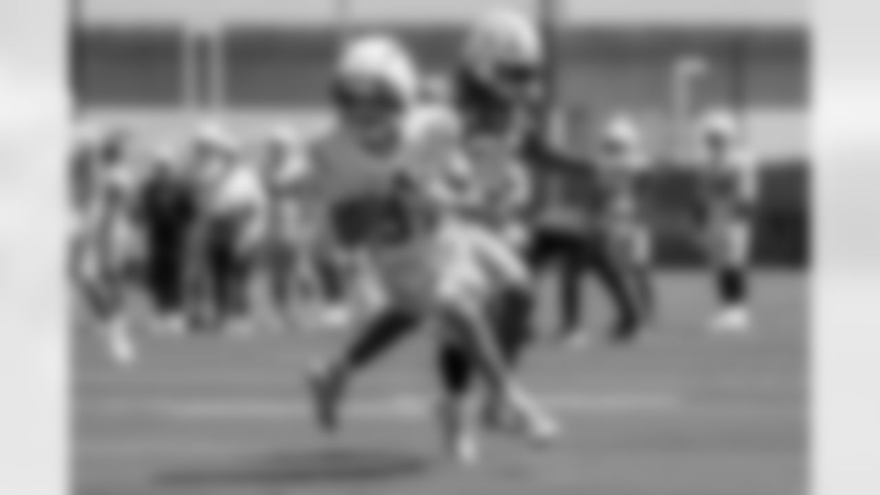 The Los Angeles Chargers practice at Training Camp on Monday, August 18, 2025 at The Bolt in El Segundo, CA.