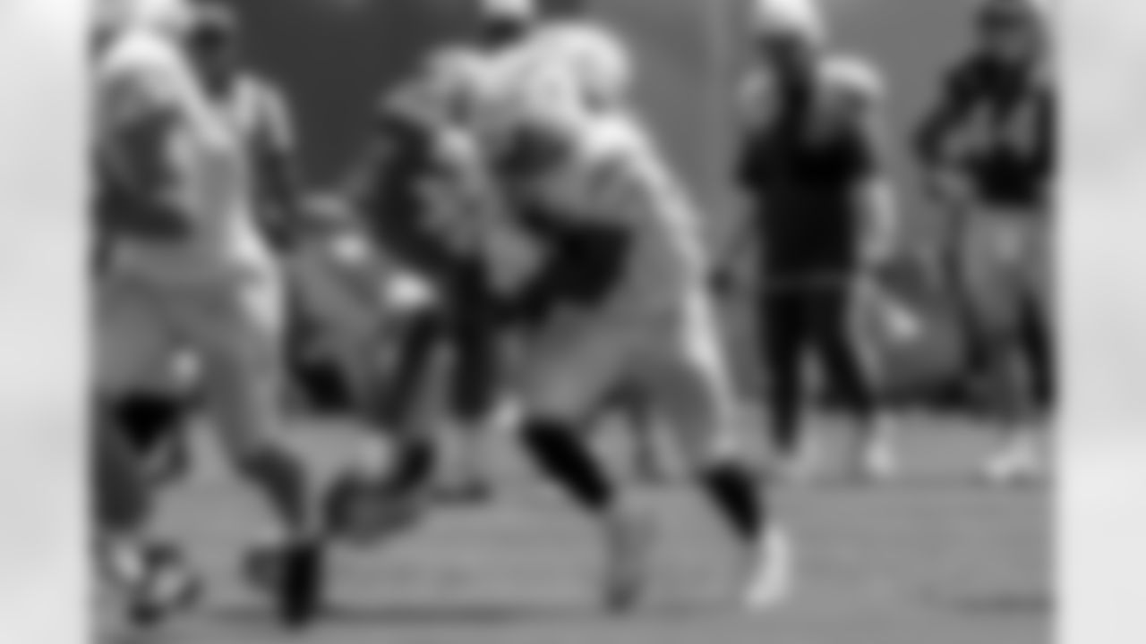 The Los Angeles Chargers practice at Training Camp on Monday, August 18, 2025 at The Bolt in El Segundo, CA.