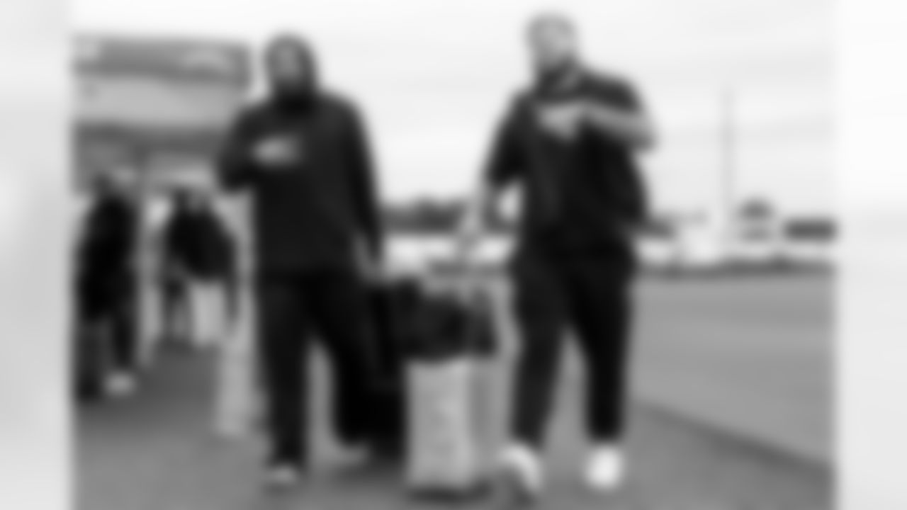 TE Tyler Conklin (83) and C Andre James (78)