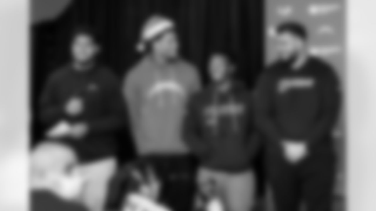 The Los Angeles Chargers host their annual Bikes for Kids event on Monday, December 15, 2025 at Washington Washington Elementary School in Pasadena, CA.