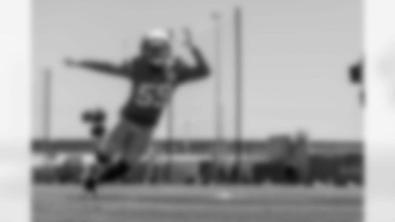The Los Angeles Chargers practice at Training Camp on Monday, August 18, 2025 at The Bolt in El Segundo, CA.