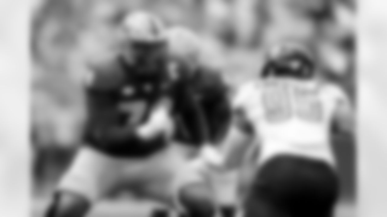 Pittsburgh's Branson Taylor #78 in action against Kent State during an NCAA football game on Saturday, Aug. 31, 2024, in Pittsburgh. (AP Photo/Gregory Payan)