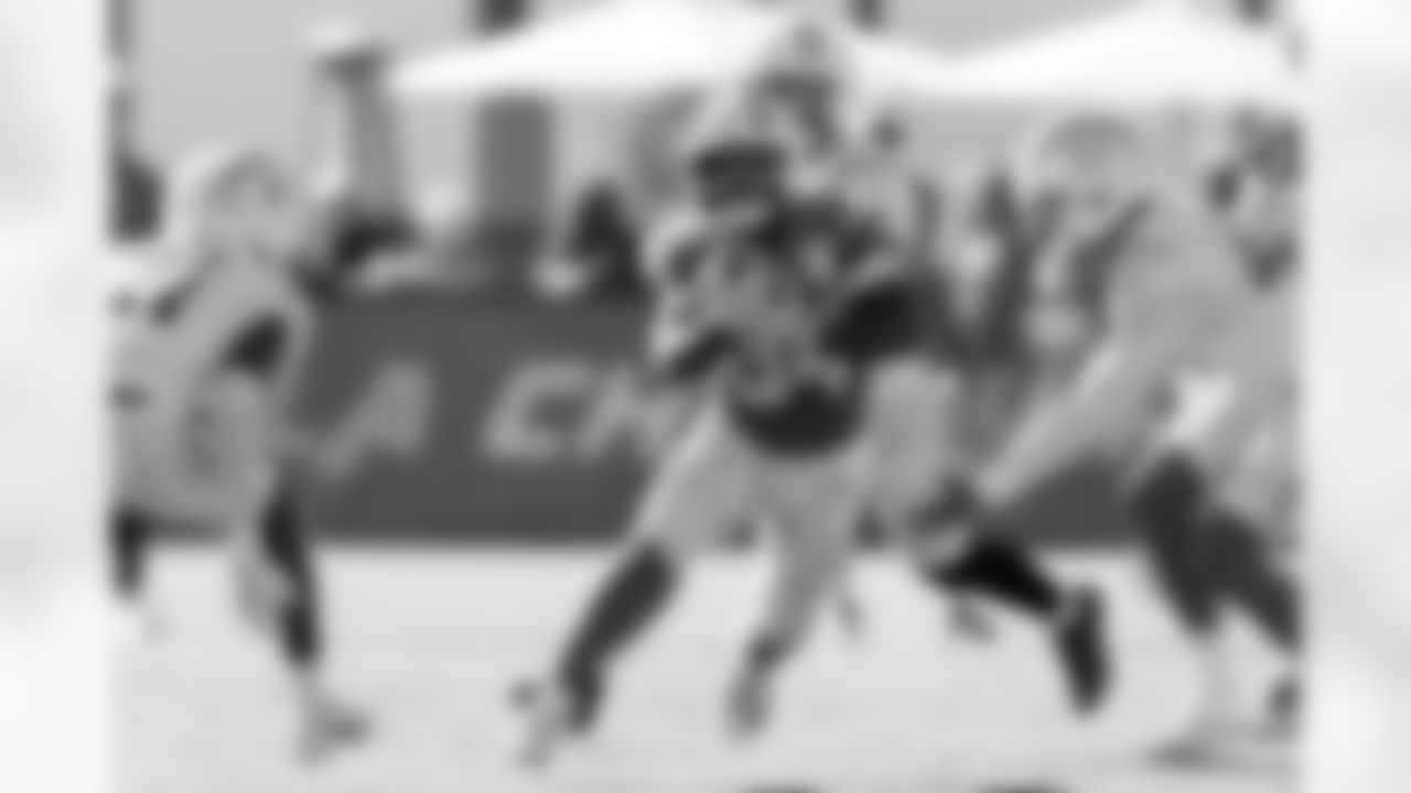 The Los Angeles Chargers practice at Training Camp on Friday, July 25, 2025 at The Bolt in El Segundo, CA.