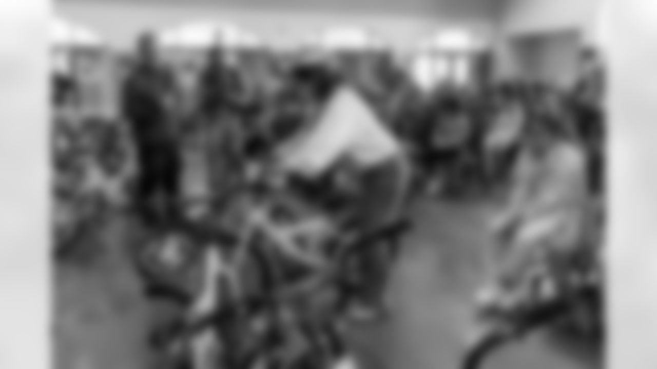 The Los Angeles Chargers host their annual Bikes for Kids event on Monday, December 15, 2025 at Washington Washington Elementary School in Pasadena, CA.