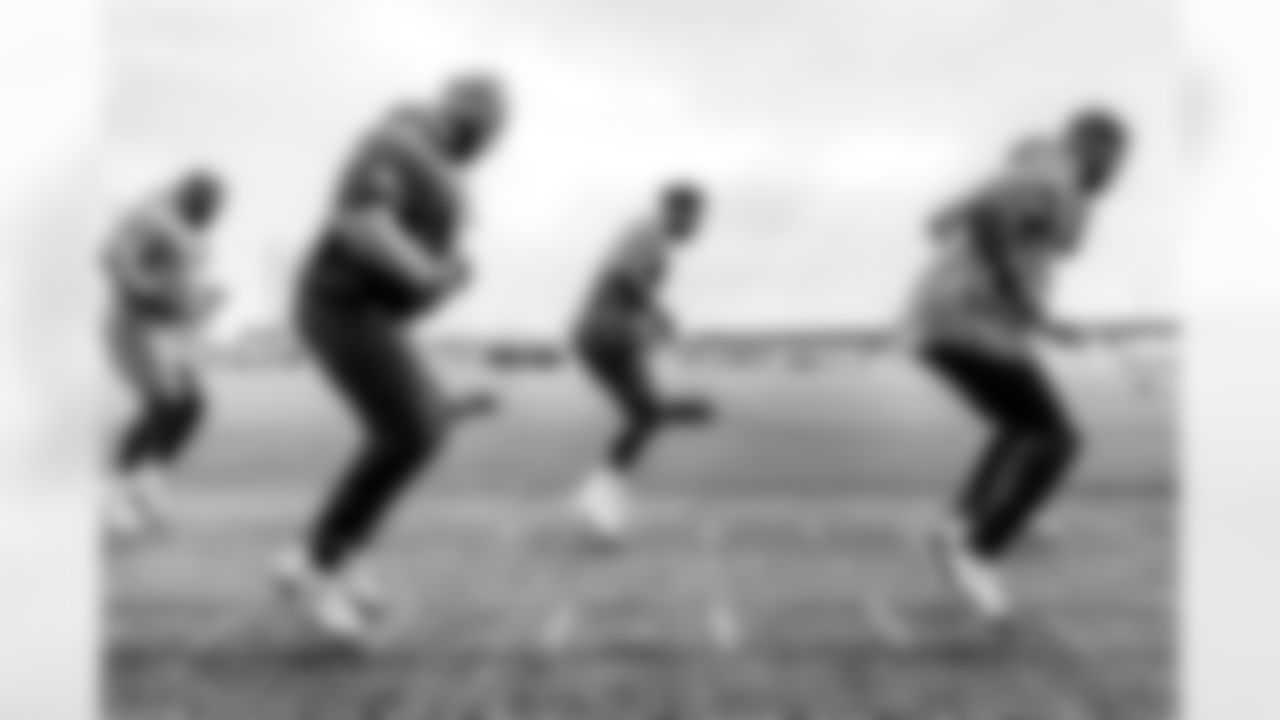 Los Angeles Chargers players participate in Phase 1 of the offseason program on Tuesday, April 22, 2025 at The Bolt in El Segundo, CA.