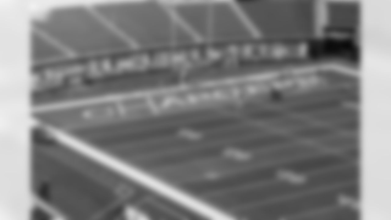 SoFi Stadium is photographed as it is converted to the 2025 Charger Power look on Friday, October 17, 2025 at SoFi Stadium in Inglewood, CA.