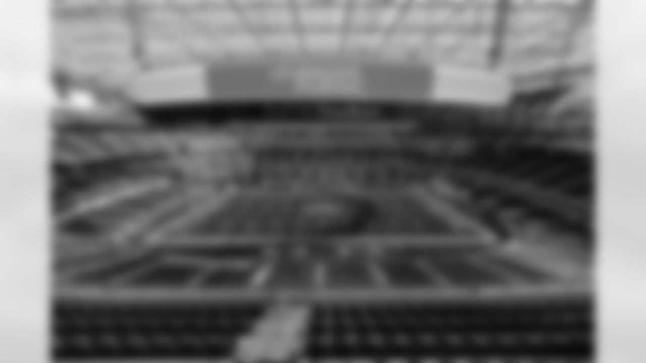 SoFi Stadium is photographed as it is converted to the 2025 Charger Power look on Friday, October 17, 2025 at SoFi Stadium in Inglewood, CA.