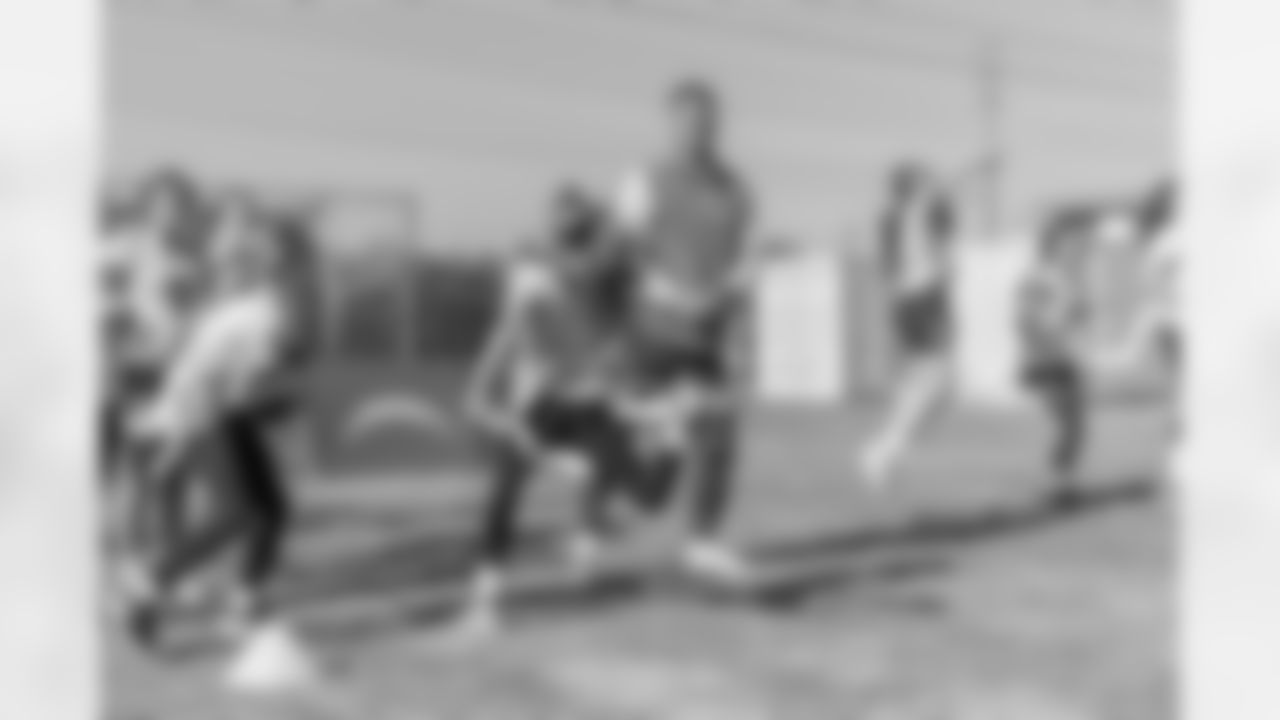 The Los Angeles Chargers host a girls flag football camp on Tuesday, December 02, 2025 at St. Joseph High School in Lakewood, CA.