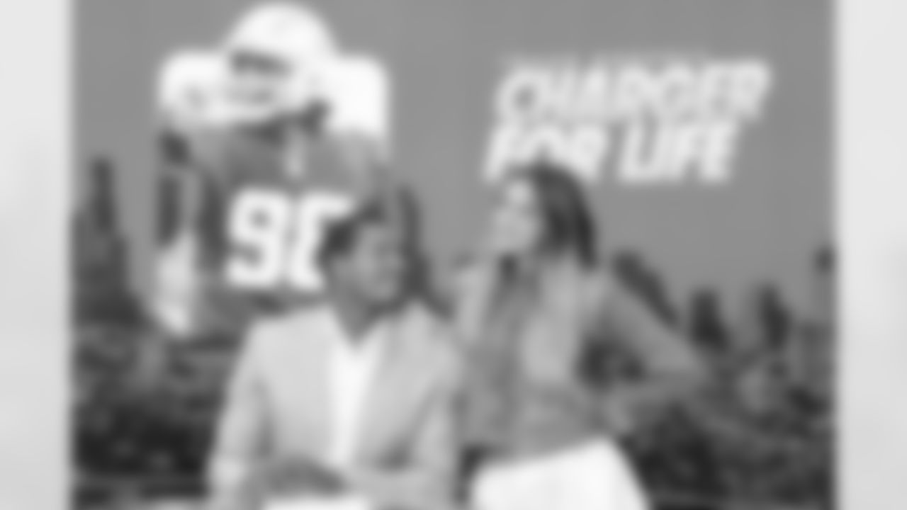 Former Los Angeles Charger Isaac Rochell retires a 'Charger for Life" on Friday, July 25, 2025 at The Bolt in El Segundo, CA.