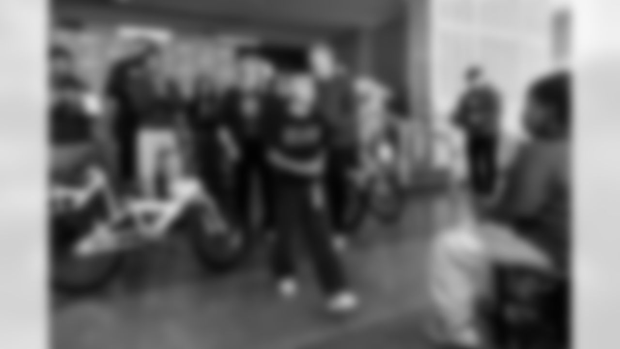 The Los Angeles Chargers host their annual Bikes for Kids event on Monday, December 15, 2025 at Washington Washington Elementary School in Pasadena, CA.