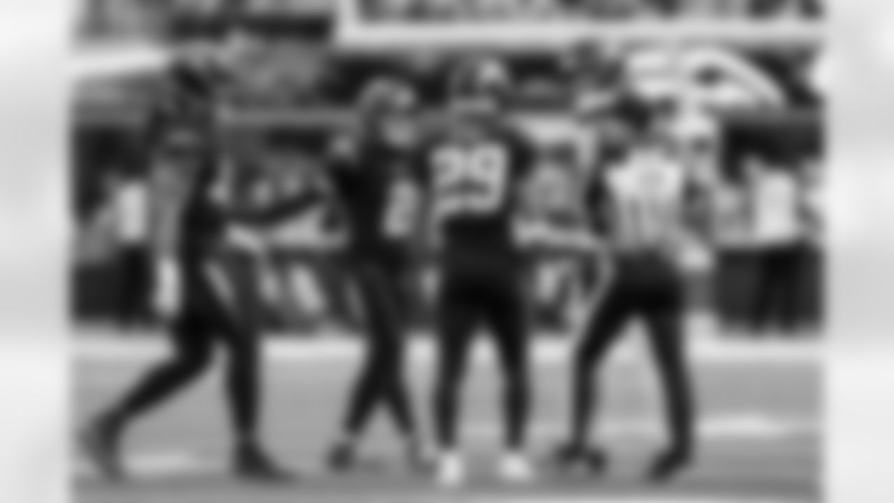 OLB Bud Dupree (48), DB Elijah Molden (2) and CB Tarheeb Still (29)