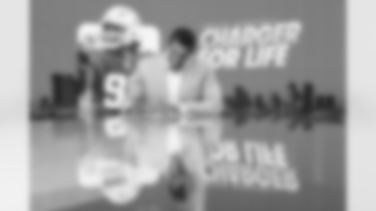 Former Los Angeles Charger Isaac Rochell retires a 'Charger for Life" on Friday, July 25, 2025 at The Bolt in El Segundo, CA.