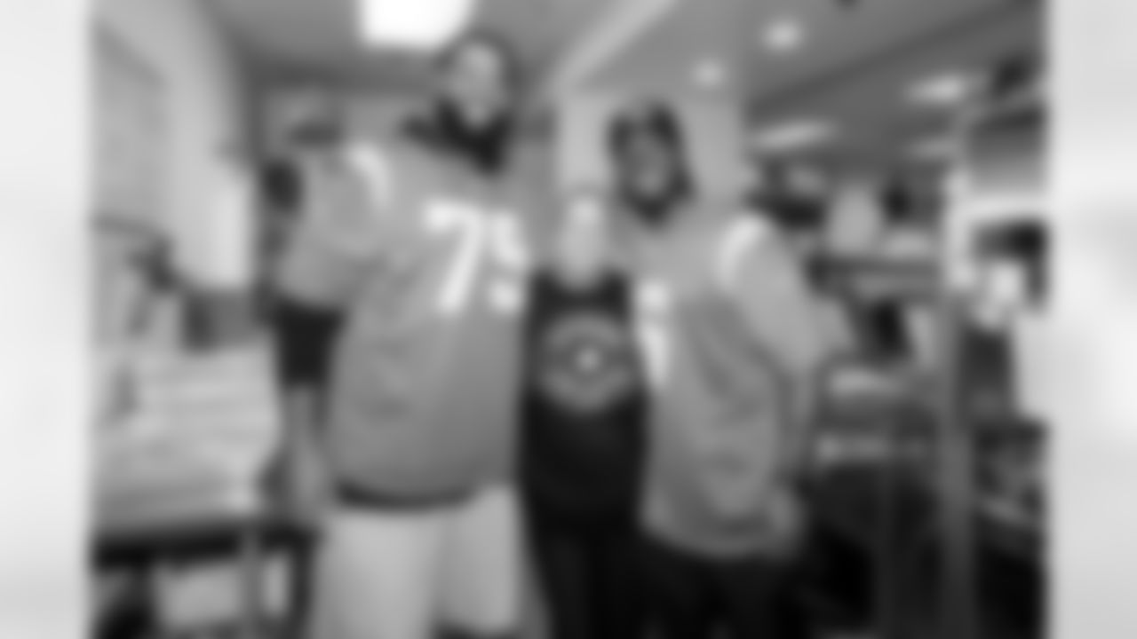 The Los Angeles Chargers participate in the grand opening celebration on Monday, November 4, US Vets Long Beach, CA.
