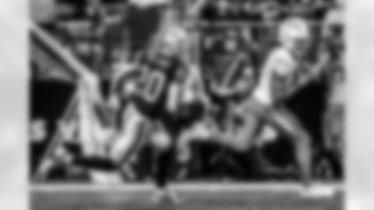 Take a look back at the Chargers Week 2 matchup with the Raiders in monochrome!